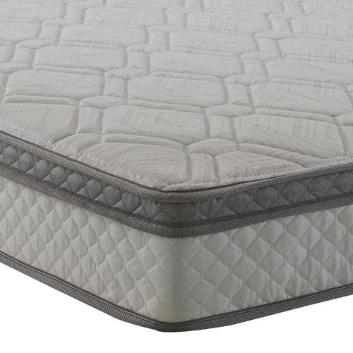 Colchão Casal Herval Ômega com Pillow Top e Molas Ensacadas 22x138x188cm – Cinza/Branco