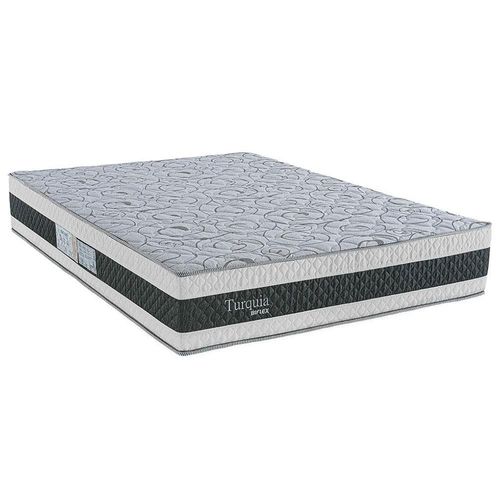 Cama Box de Casal Biflex Turquia com Molas Ensacadas e Pillow Inn 64x138x188cm - Branco/Grafite