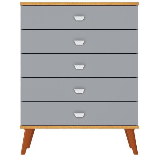 Cômoda Infantil Bartira Ternura com 5 Gavetas e 70,8 cm de Largura Azul Wood