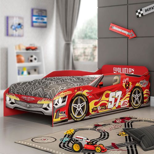 Cama Infantil Móveis Estrela Evolution - Vermelho