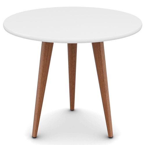 Mesa Lateral Baixa Patrimar Star Branco/Cedro