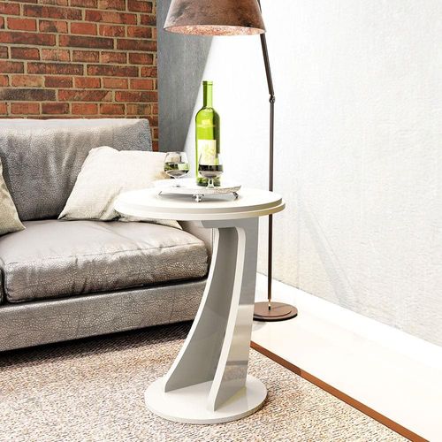 Mesa de Apoio Lateral Artely Tutti com 64,5 cm de Altura Off White