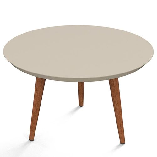 Mesa de Centro Alta Patrimar Lins Off White/Cedro
