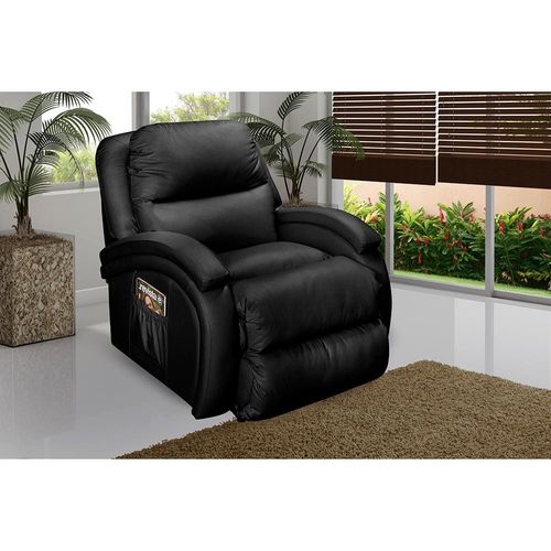 Poltrona Probel Urbany Zero Wall Massageadora, Reclinável e com Revestimento em Courino Preto