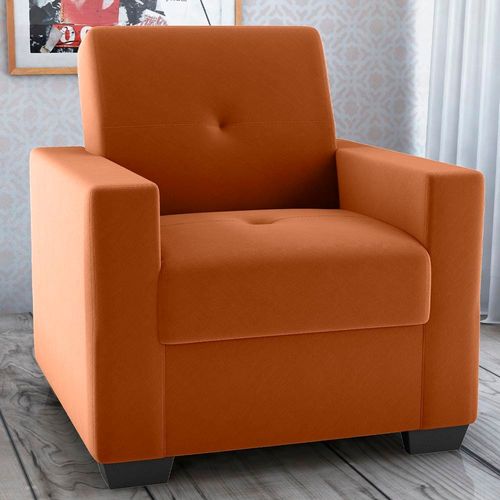 Poltrona Lavínia Matrix em Tecido Suede com Apoio para Braços Cobre