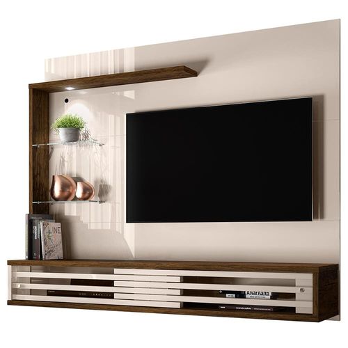 Painel Madetec Frizz Select para TV de até 50 polegadas Off White/Savana