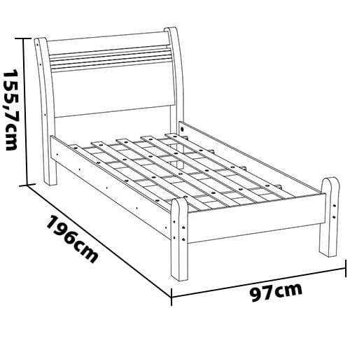 Cama Solteiro Barreto Siena Branco Fosco