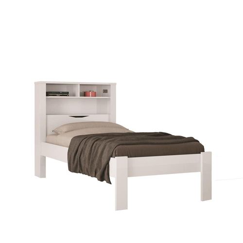 Cama de Solteiro Santos Andirá Invicta Atacama com Baú Branco