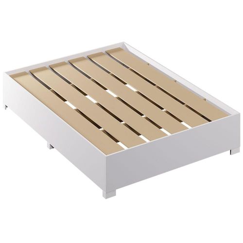 Cama de Casal Dobuê Aruba com Pés em PVC 142cm de largura Branco