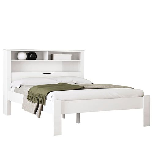 Cama Casal Santos Andirá Invicta Atacama com Baú Branco