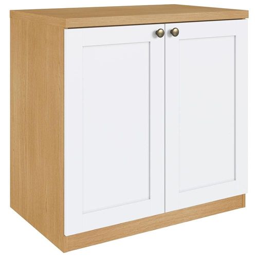 Cômoda Genialflex Infinity com 2 Portas e 79 cm de Largura Savana Branco Fosco