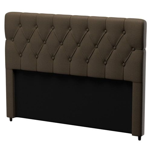 Cabeceira para Cama King Size Probel Califórnia em Tecido Suede Marrom