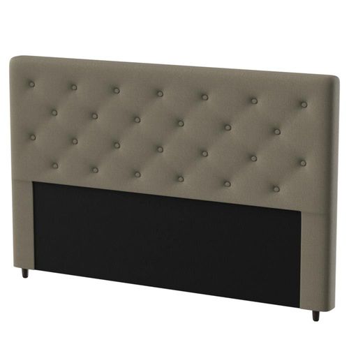 Cabeceira para Cama Queen Size Probel Hapton em Tecido Suede Bege