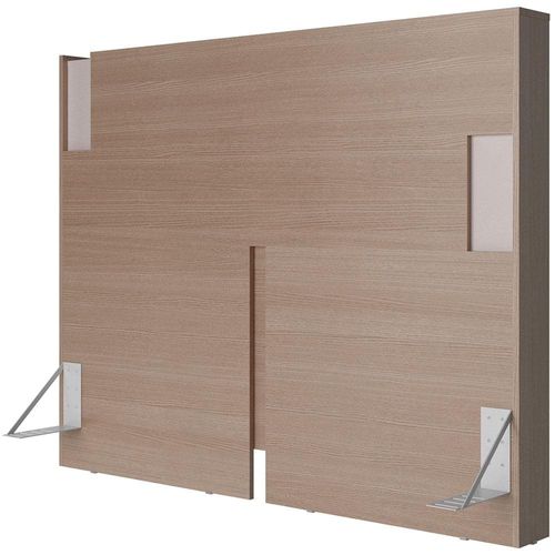 Cabeceira para Cama Box Casal e Queen Bartira Diplomata com Revestimento em Finish Foil Avelã/Capuccino