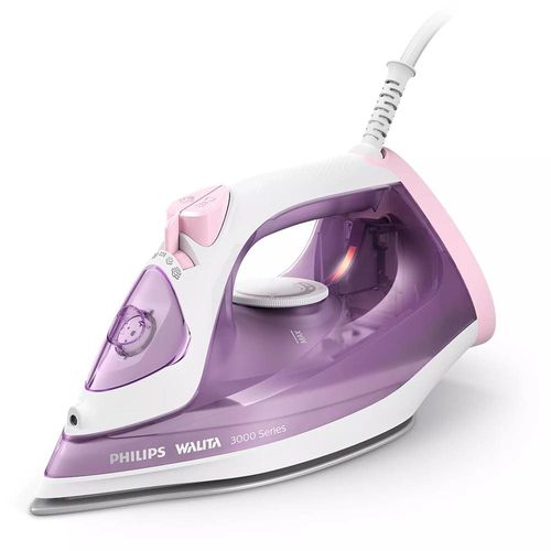 Ferro de Passar a Vapor Philips Walita 3000 Series com Spray e Base Cerâmica - Rosa 110V