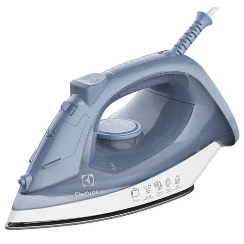 Ferro de Passar a Vapor Electrolux Efficient ESI10 com Spray e Base Antiaderente - Azul 220V