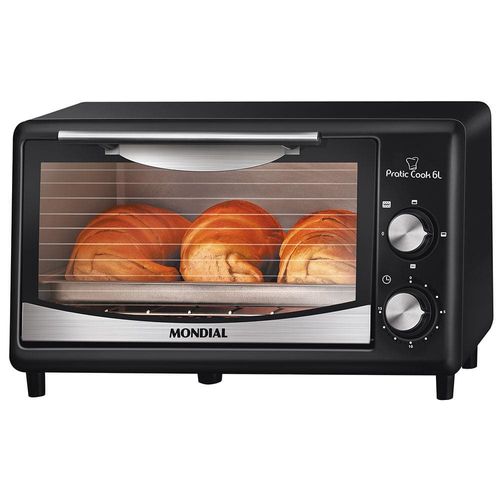 Forno Elétrico Mondial Pratic Cook FR-09 com 6 Litros – Preto 220v