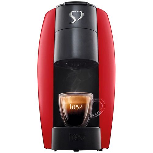 Cafeteira Espresso TRES Lov Automática Multibebidas – Vermelha 220V