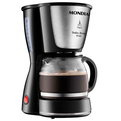 Cafeteira Elétrica Mondial Dolce Arome Inox C-30 18 Xícaras - Preta 220v