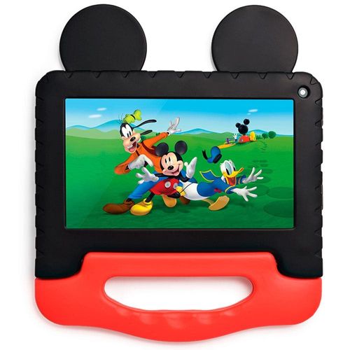 Tablet Infantil Multi Mickey NB413 Wi-Fi, Tela de 7”, 64GB, 4GB de RAM*, Android 13 Go, Processador Quad- Core