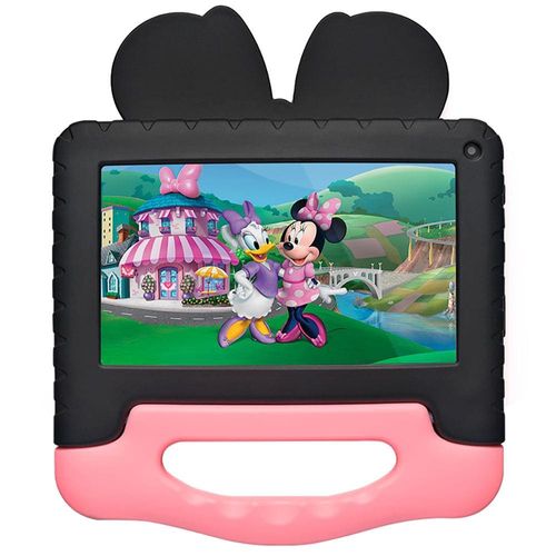 Tablet Infantil Multi Minnie NB414 Wi-Fi, Tela de 7”, 64GB, 4GB de RAM*, Android 13 Go, Processador Quad- Core