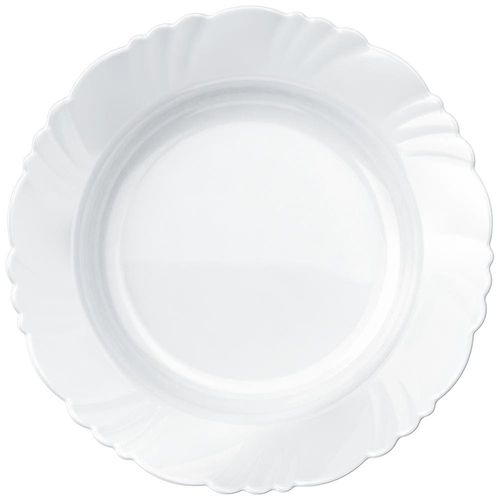Conjunto de Pratos Fundos Duralex Pétala em Vidro 23,5 cm Branco – 24 Peças