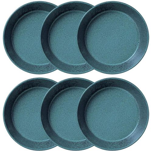 Conjunto com 6 Pratos Fundos Porto Brasil Neo Night Sky em Stoneware 19,5 cm – Azul