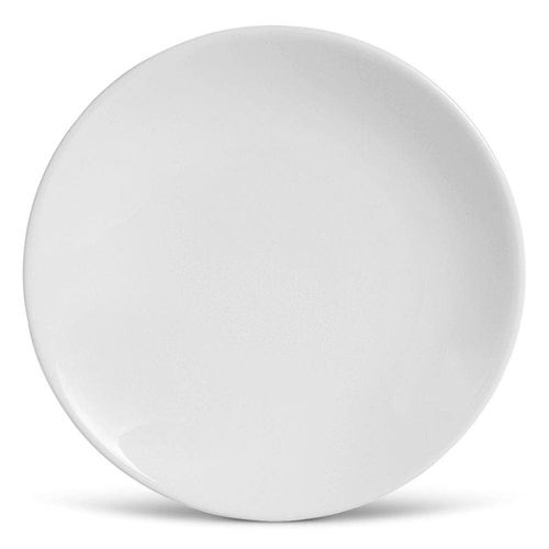 Conjunto com 6 Pratos Rasos Porto Brasil Coup em Cerâmica Feldspática 27,5cm - Branco