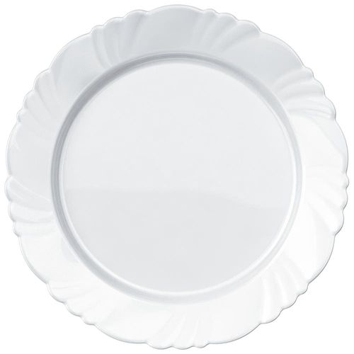 Conjunto de Pratos Rasos Duralex Pétala em Vidro 25,5 cm Branco – 24 Peças