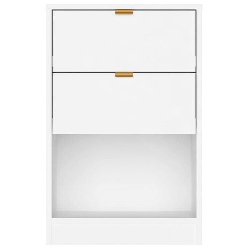 Mesa de Cabeceira Bartira Diplomata com 2 Gavetas Branco Fosco