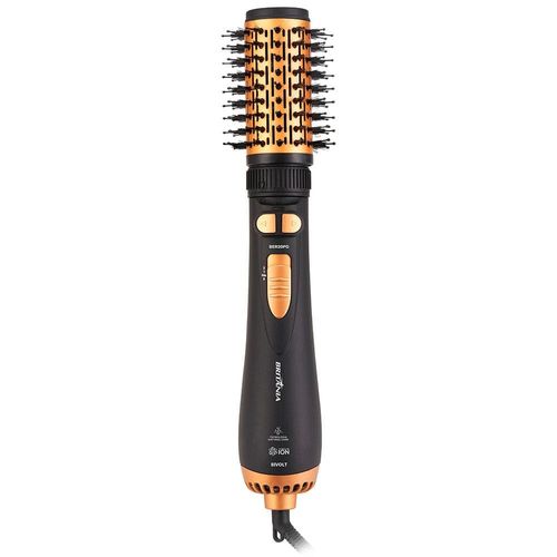 Escova Rotativa Secadora Britânia BER20PD com 3 Temperaturas Bivolt – Preta/Dourada