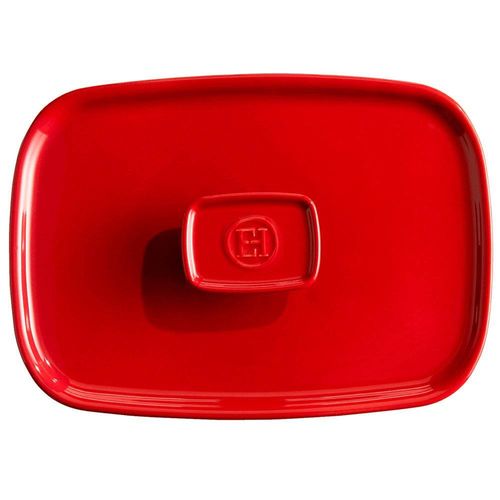 Tampa para Travessa Emile Henry Ovenware em Cerâmica 36x23 cm - Vermelho