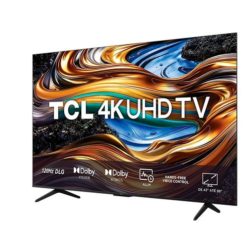 Smart TV 55” UHD 4K TCL P755 LED com Google TV, Dolby Vision e Atmos, HDR10+, Wi-Fi, Bluetooth, Google Assistente e Design sem Bordas