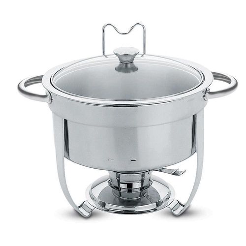 Rechaud Banho-Maria Tramontina Inox com Tampa de Vidro - 7L