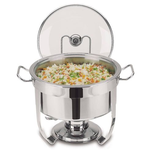 Rechaud Banho-Maria Tramontina Inox com Tampa de Vidro - 7L