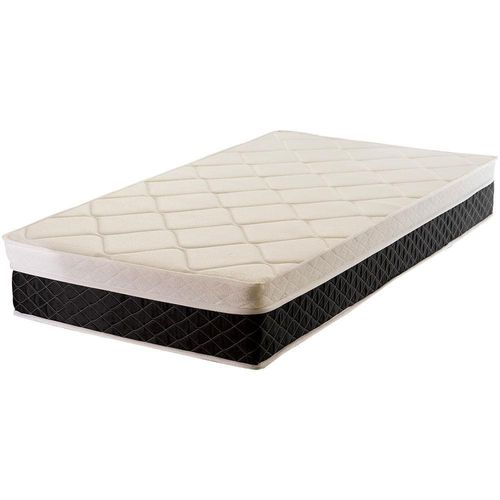 Cama Box de Solteiro Hellen Palermo com Molas Ensacadas e Revestimento em Tecido Jacquard 62x88x188cm - Preto/Branco