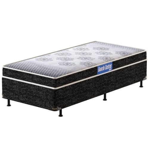 Cama Box de Solteiro Probel Guarda Costas Espuma D20 50x88x188cm - Branco/Preto