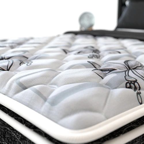 Cama Box Conjugada de Solteiro PROdormir Advanced com Pillow Top e Espuma D28 50x88x188 cm – Branco/Preto