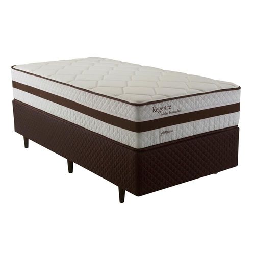 Cama Box Solteiro Herval Regence com Pillow Top e Molas Ensacadas 60x88x188cm
