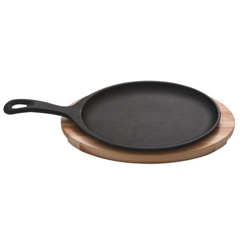 Tábua Mix Grill Oval Tramontina 10239638 em Madeira e Ferro Fundido – 30,5 cm