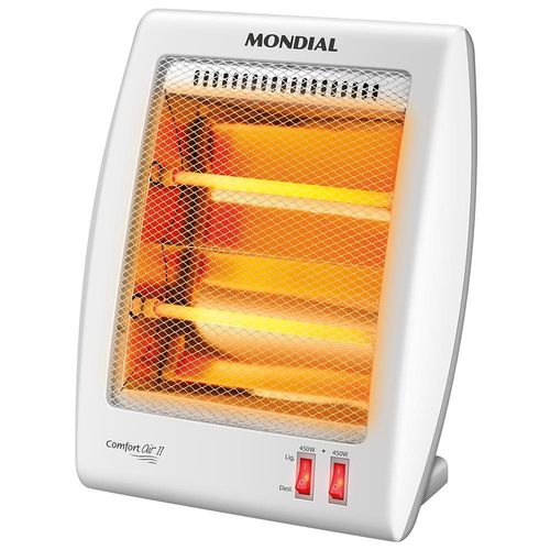 Aquecedor Halógeno Mondial Quartzo Comfort Air II A-15 900W - Branco/Cinza 110v