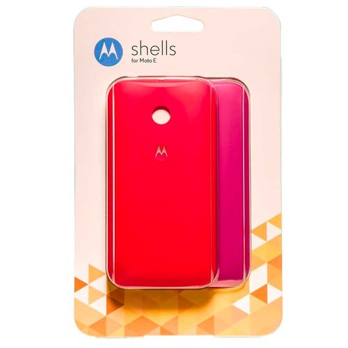 Kit com 2 Capas para Celular Moto E Motorola Shells - Violeta e Vermelho