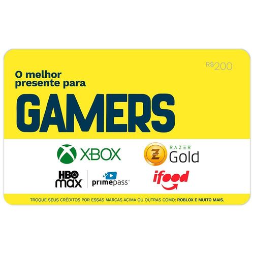 Cartão Presente Mundo Gamer - R$200