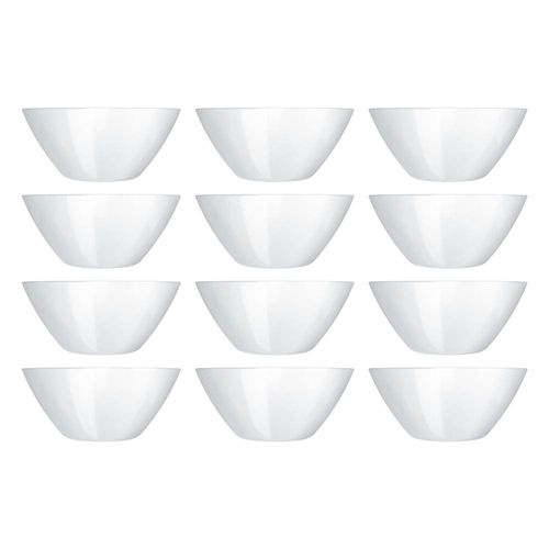 Conjunto de Saladeiras Duralex Opaline Blanc em Vidro 840 ml – 12 Peças