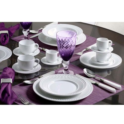 Aparelho de Jantar Porto Brasil Roma Ravenna Branco 61091 - 42 Peças