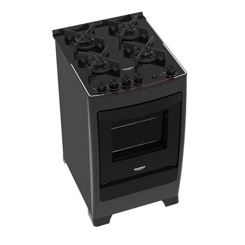 Fogão Dako 4 Bocas Supreme Glass com Mesa de Vidro e Acendimento Automático Bivolt – Preto