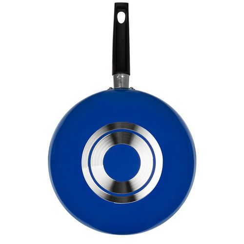 Frigideira Wok Azul Multiflon com Cabo e Antiaderente - 24cm