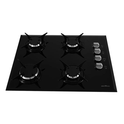 Cooktop a Gás Britânia 4 Bocas Chef Bisote 4 Bivolt – Preto