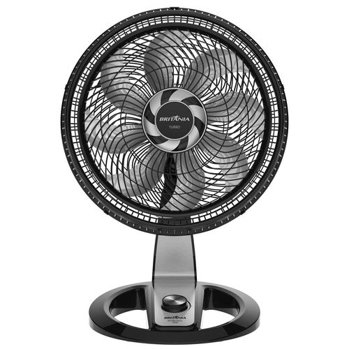 Ventilador de Mesa Britânia Turbo BVT480 com 3 Velocidades - Preto/Prata 220v