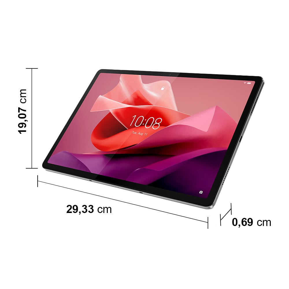 Tablet Lenovo P12 com Tela 12.7" LCD 3K, 128GB, Wi-Fi, Câmera 13MP e 8MP, Android 13, 4GB de memória RAM e processador Octa-Core – Prata